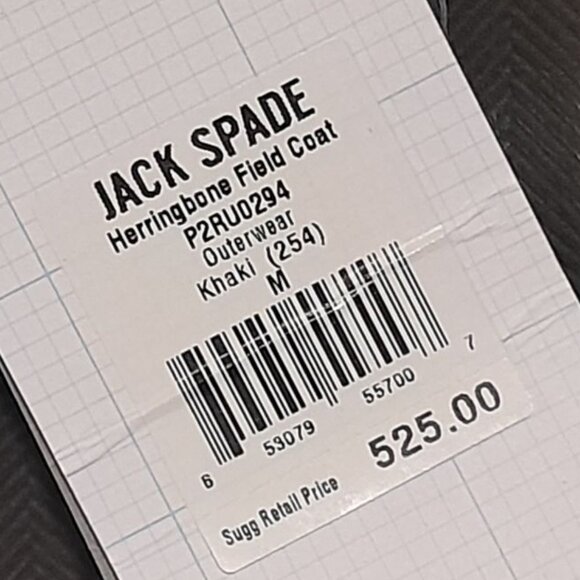 Jack Spade Military Style Field Jacket Mens Medium Waxed Cotton Herringbone - Picture 2 of 16